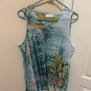 Short sleeve tunic tank top